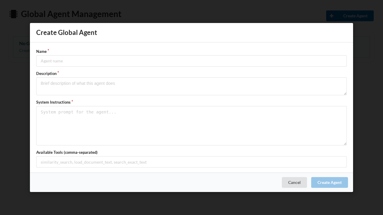 Agent Configuration - Create custom AI assistants with specific tools and personas